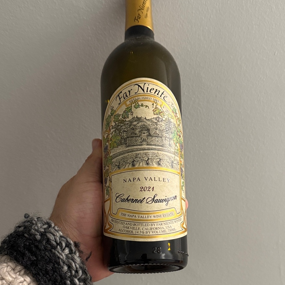 Far Niente Cabernet Sauvignon 2021 EMPTY BOTTLE & CORK